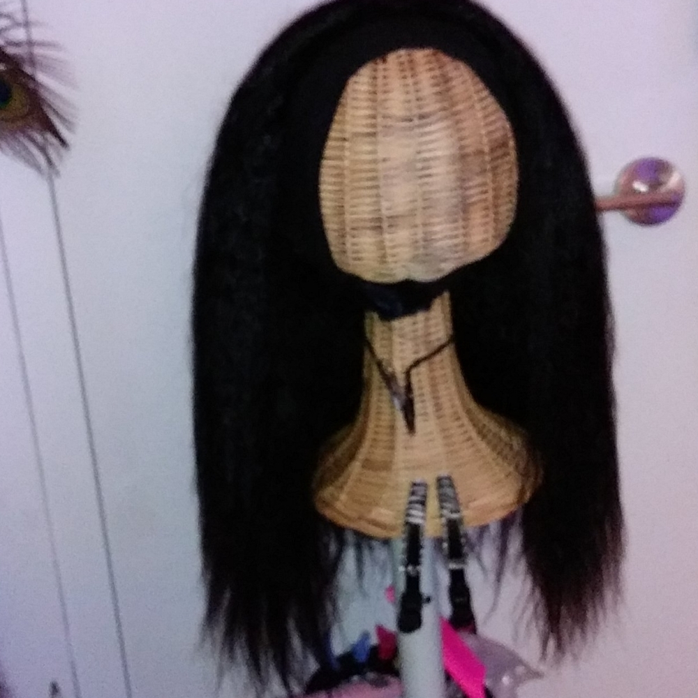 100% human hair headband wig